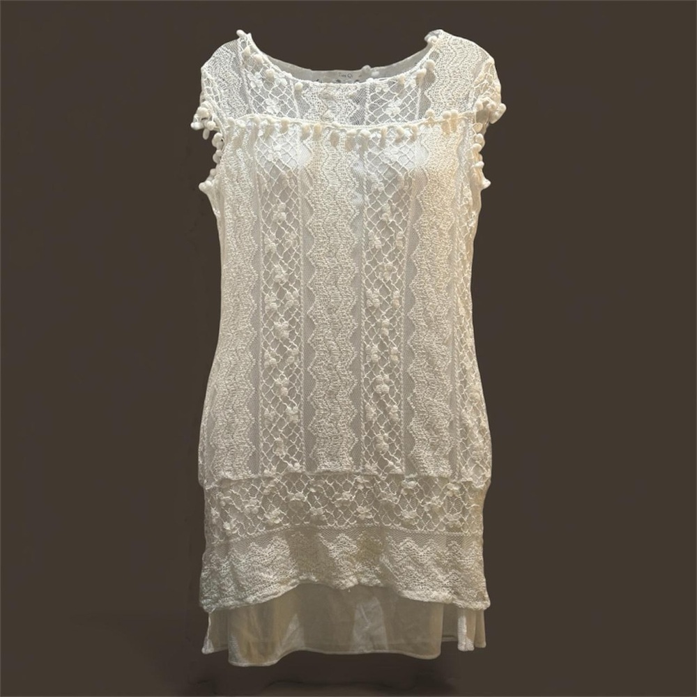Boho lace dress.